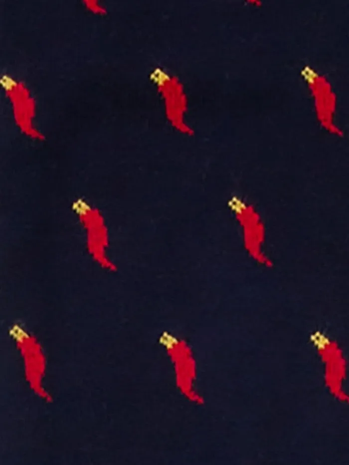 Long Socks with Pattern / Blue